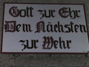 Gott zur Ehr - Schild Spritzenhaus, Wirtzfeld
